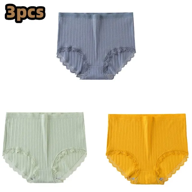 2XL 3 Pack Assorted Color  Textured Stripe Cotton Underwear
