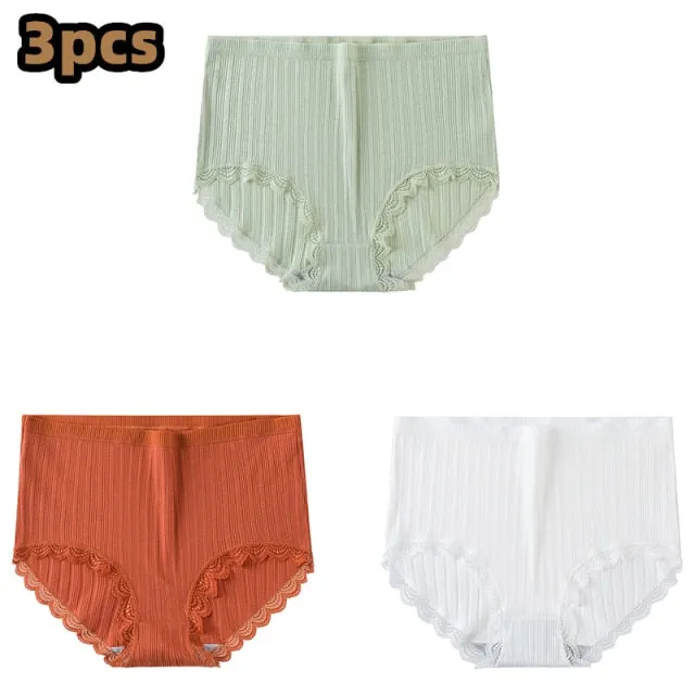 2XL 3 Pack Assorted Color  Textured Stripe Cotton Underwear