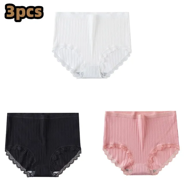 2XL 3 Pack Assorted Color  Textured Stripe Cotton Underwear