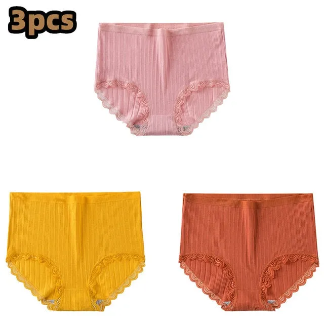 2XL 3 Pack Assorted Color  Textured Stripe Cotton Underwear