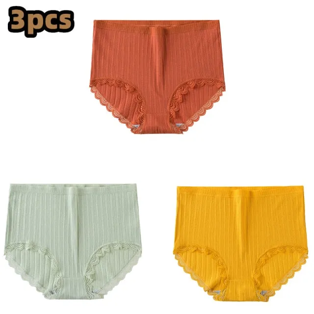 2XL 3 Pack Assorted Color  Textured Stripe Cotton Underwear