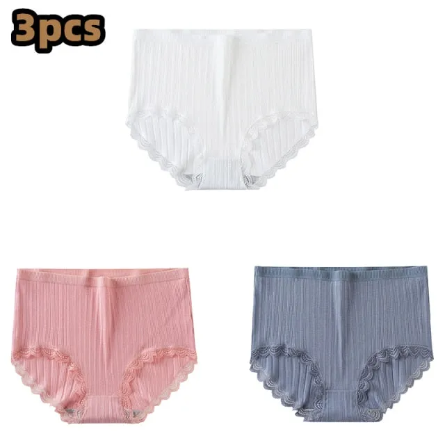 2XL 3 Pack Assorted Color  Textured Stripe Cotton Underwear