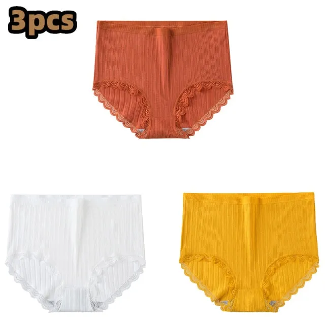 2XL 3 Pack Assorted Color  Textured Stripe Cotton Underwear