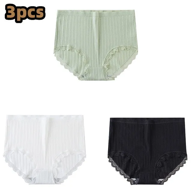 2XL 3 Pack Assorted Color  Textured Stripe Cotton Underwear