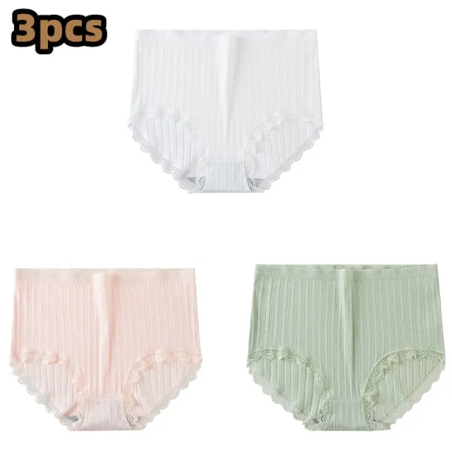 2XL 3 Pack Assorted Color  Textured Stripe Cotton Underwear