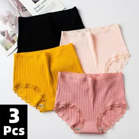 2XL 3 Pack Assorted Color  Textured Stripe Cotton Underwear