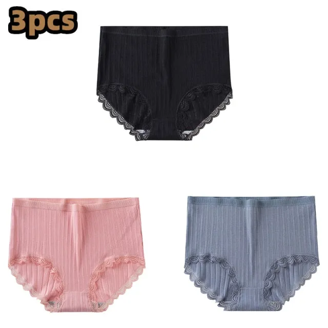 2XL 3 Pack Assorted Color  Textured Stripe Cotton Underwear