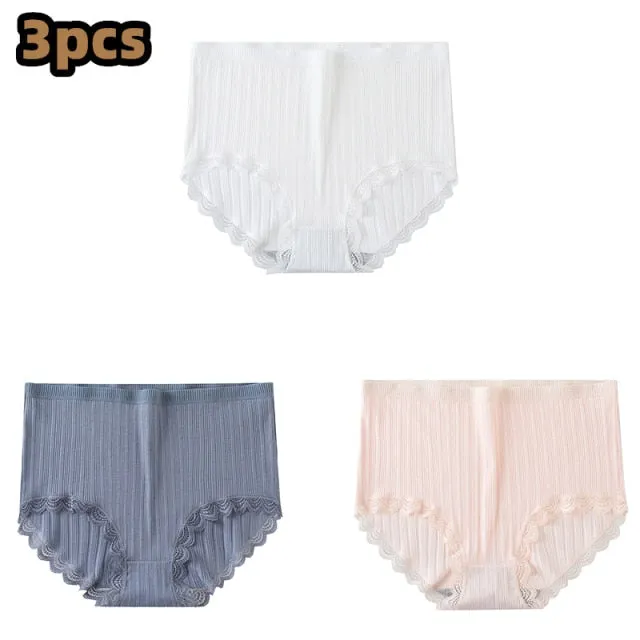2XL 3 Pack Assorted Color  Textured Stripe Cotton Underwear
