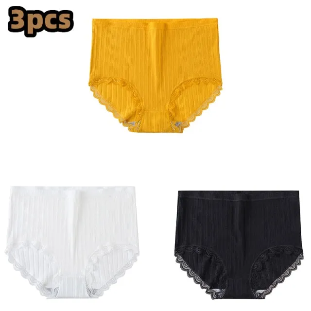 2XL 3 Pack Assorted Color  Textured Stripe Cotton Underwear