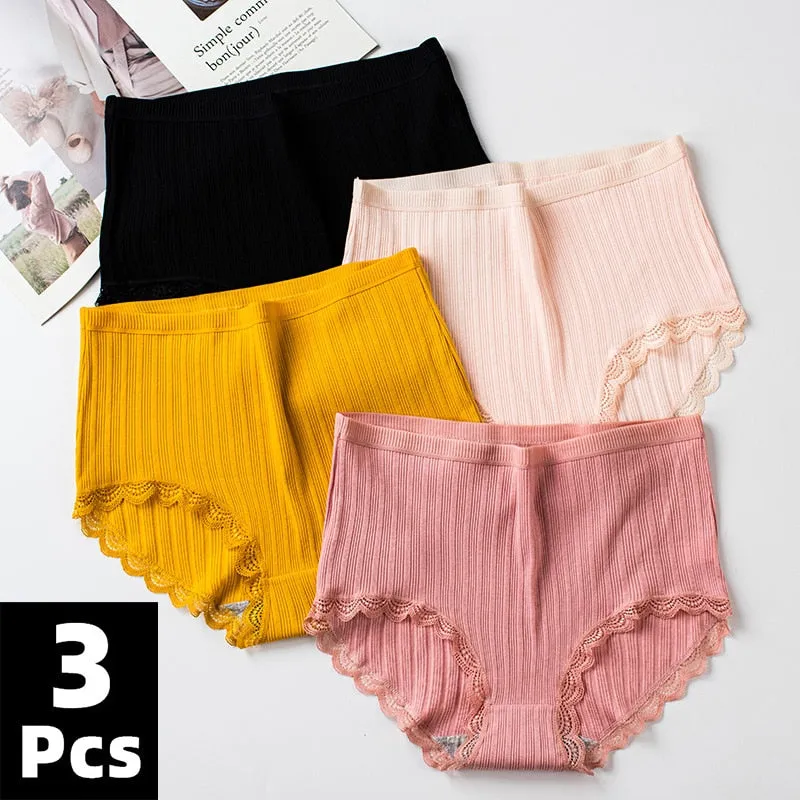 2XL 3 Pack Assorted Color  Textured Stripe Cotton Underwear