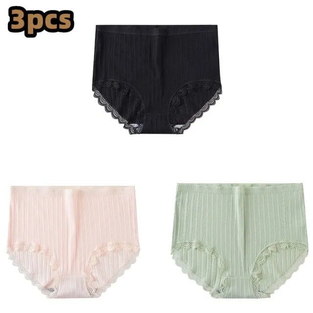 2XL 3 Pack Assorted Color  Textured Stripe Cotton Underwear
