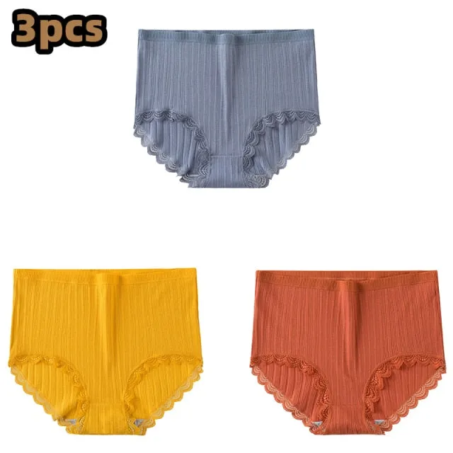 2XL 3 Pack Assorted Color  Textured Stripe Cotton Underwear