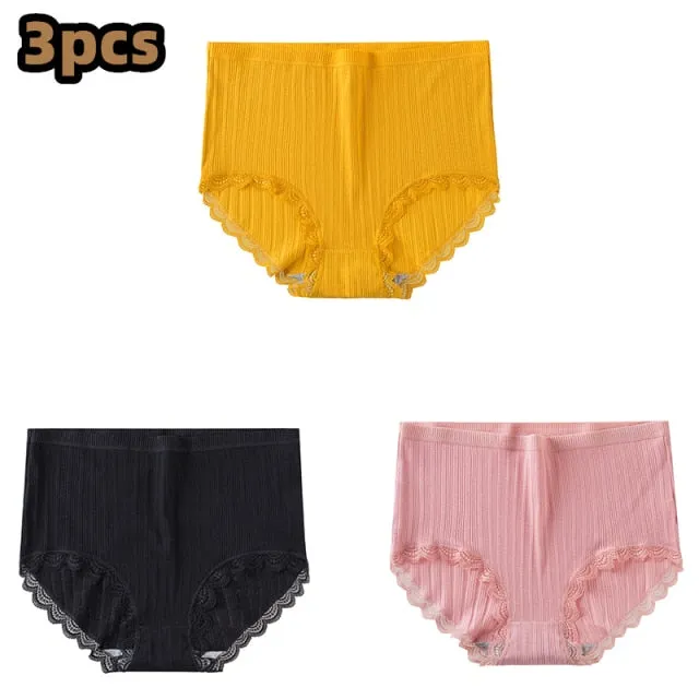 2XL 3 Pack Assorted Color  Textured Stripe Cotton Underwear