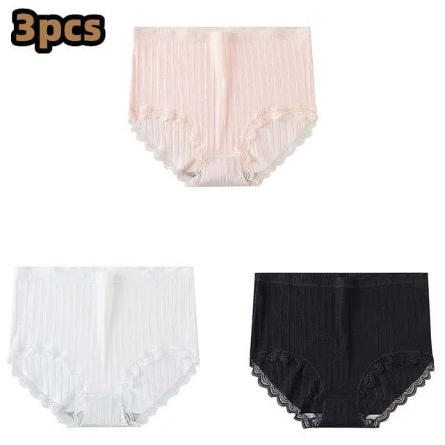 2XL 3 Pack Assorted Color  Textured Stripe Cotton Underwear