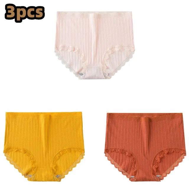 2XL 3 Pack Assorted Color  Textured Stripe Cotton Underwear