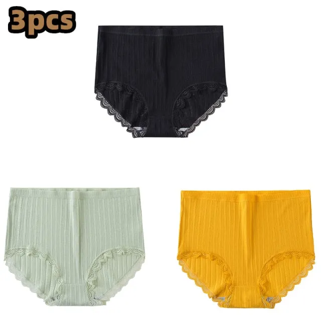 2XL 3 Pack Assorted Color  Textured Stripe Cotton Underwear
