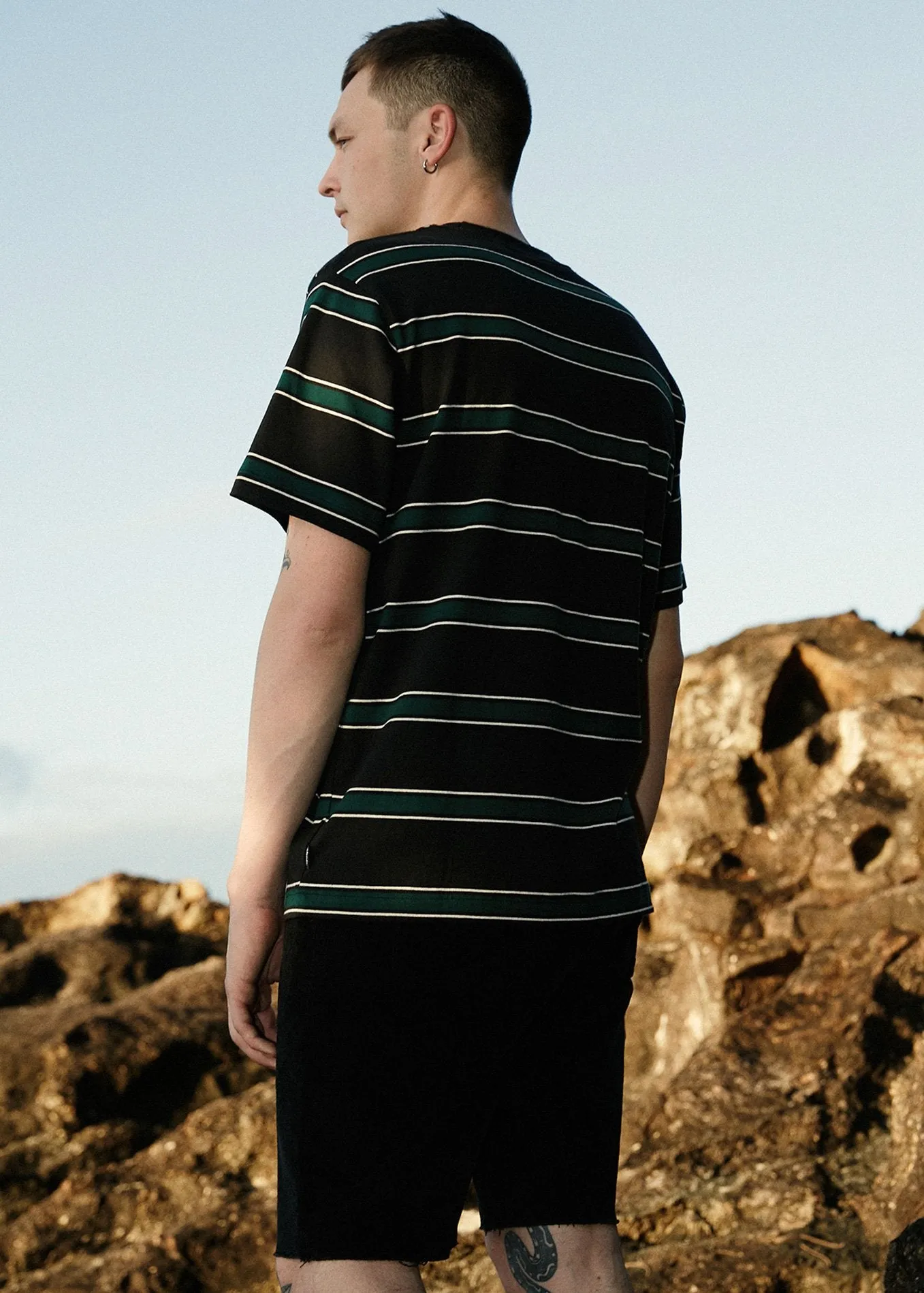 Afends Mens Boston Jon - Retro Fit Tee - Black