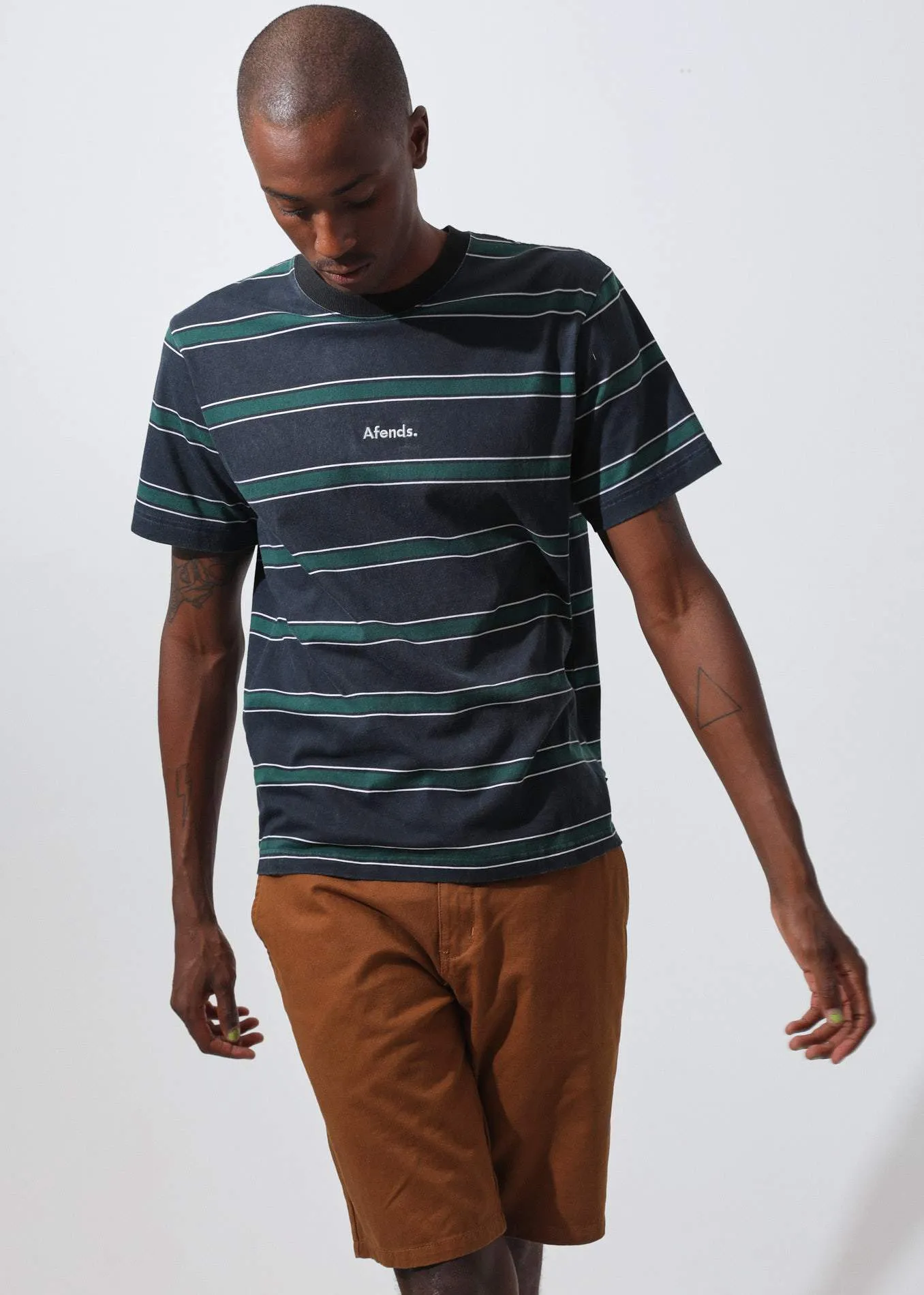 Afends Mens Boston Jon - Retro Fit Tee - Black