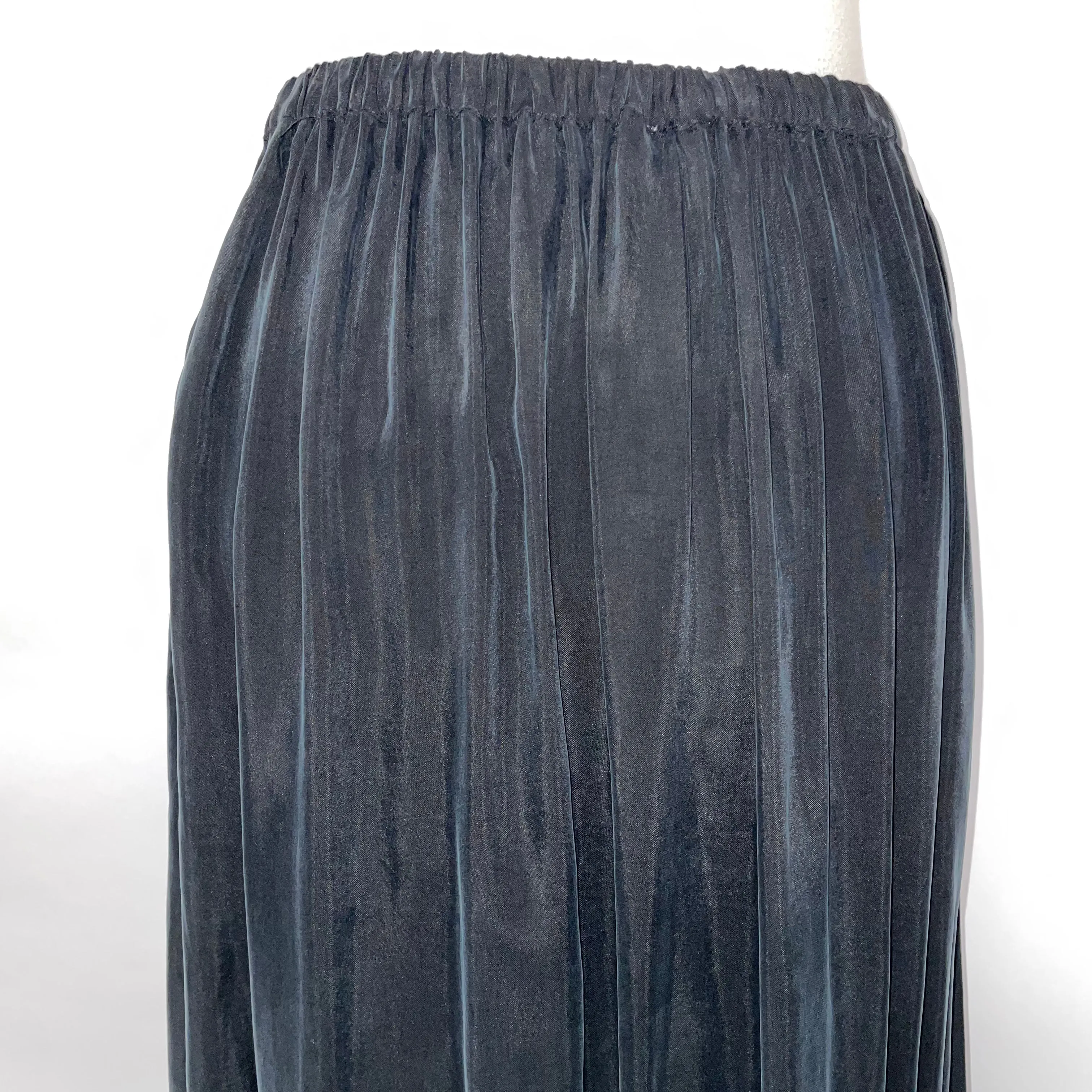 American Vintage Brand New Black Washed Silk Maxi Skirt L