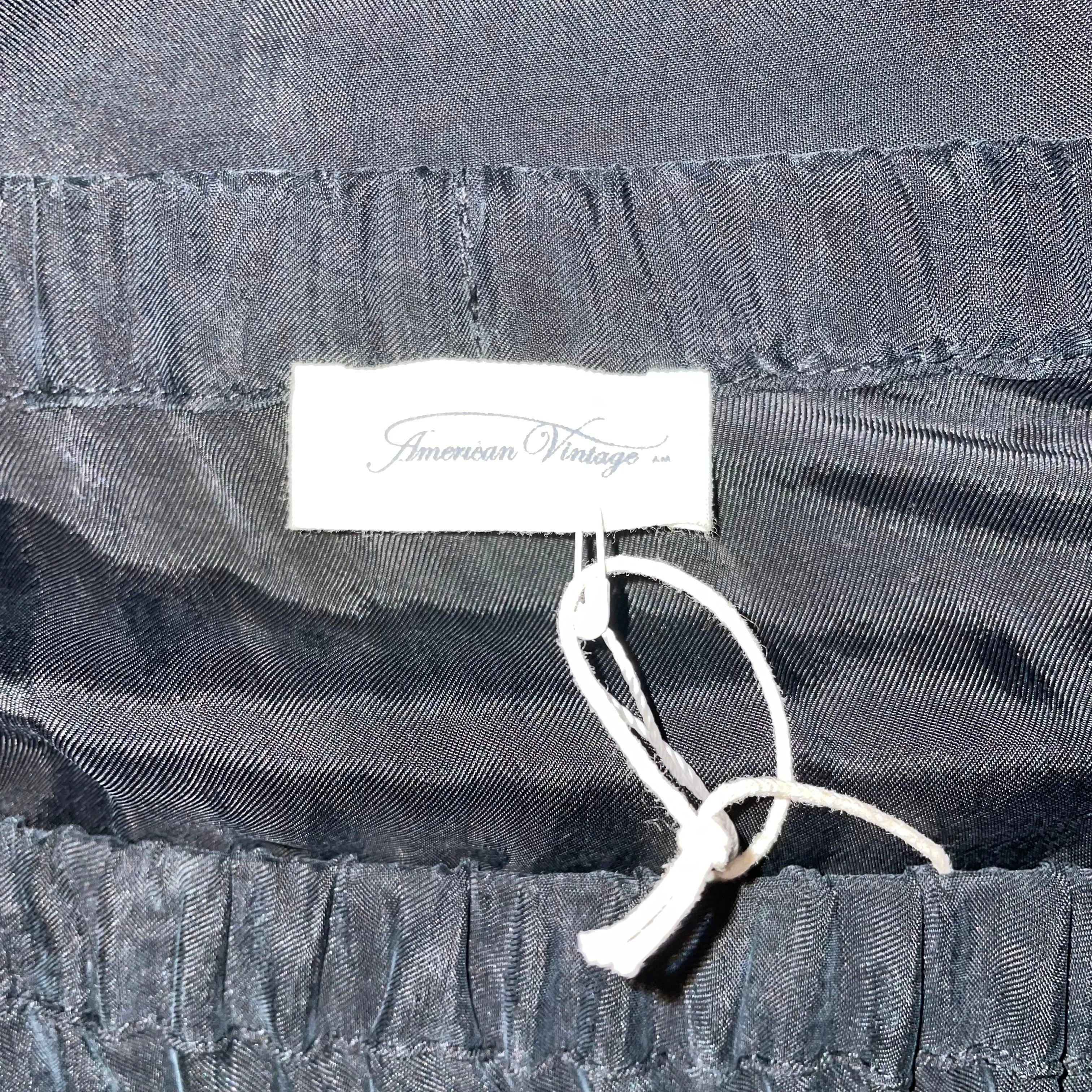 American Vintage Brand New Black Washed Silk Maxi Skirt L