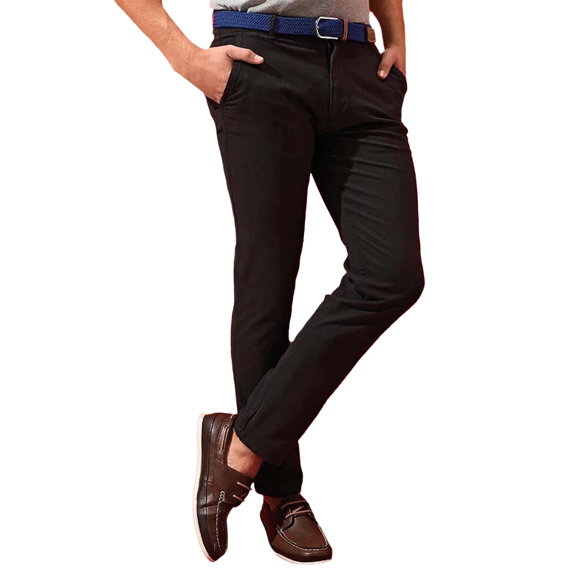 Asquith & Fox Mens Slim Fit Cotton Chino Trousers