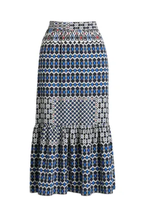 Aztec Print Midi Skirt