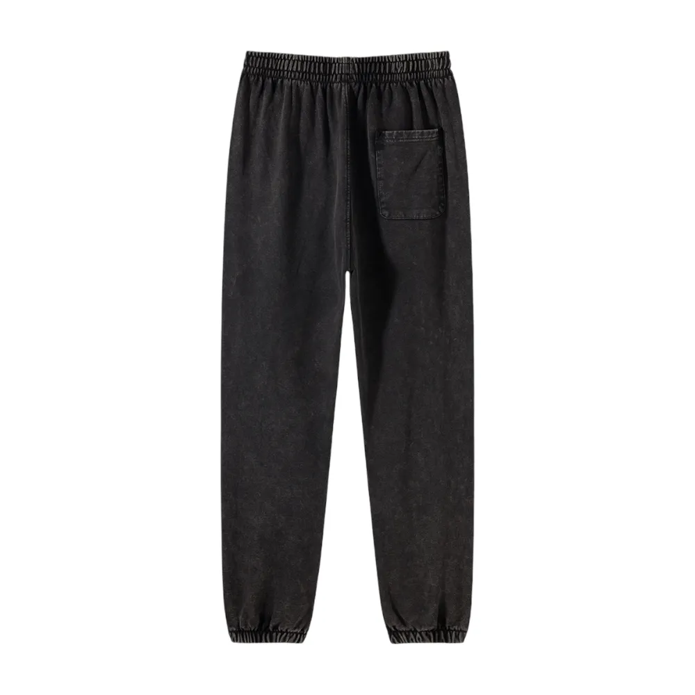 Baggy fleece sweat pant with graphic stripe