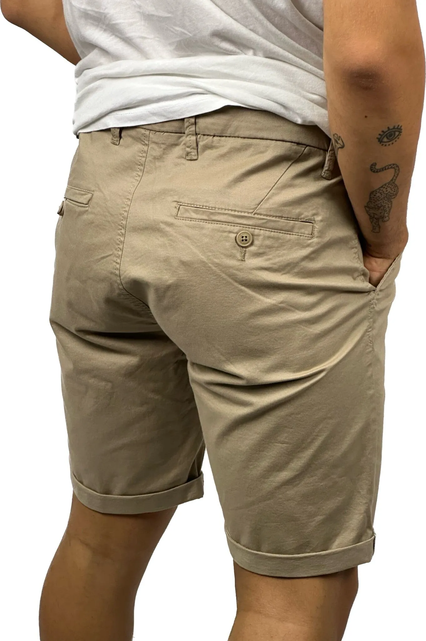 Bermuda Chino Short Slim Tostado-30