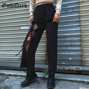 Black Hollow Out Punk Gothic Harajuku Pants