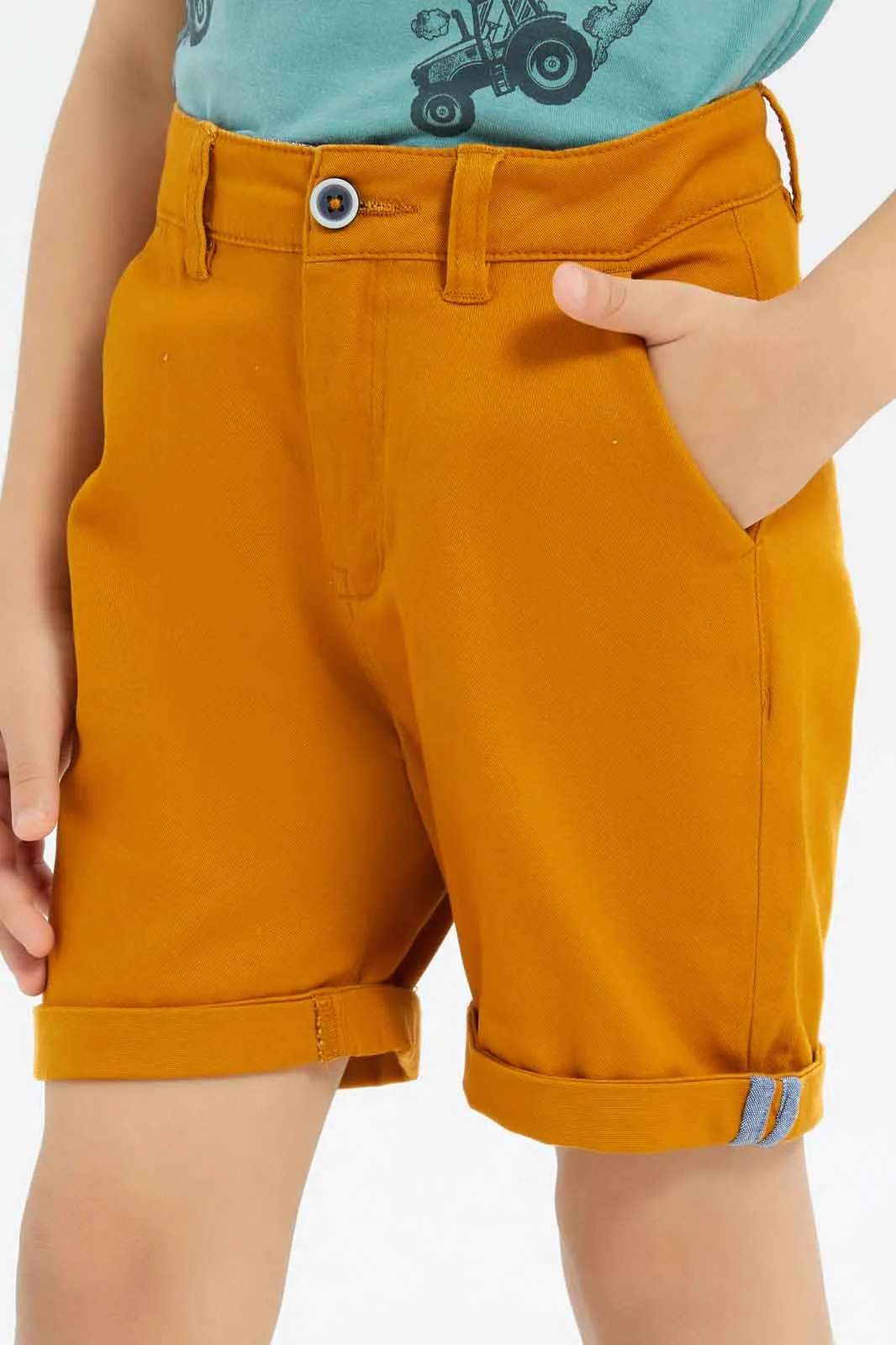 Boy Mustard Chino Short