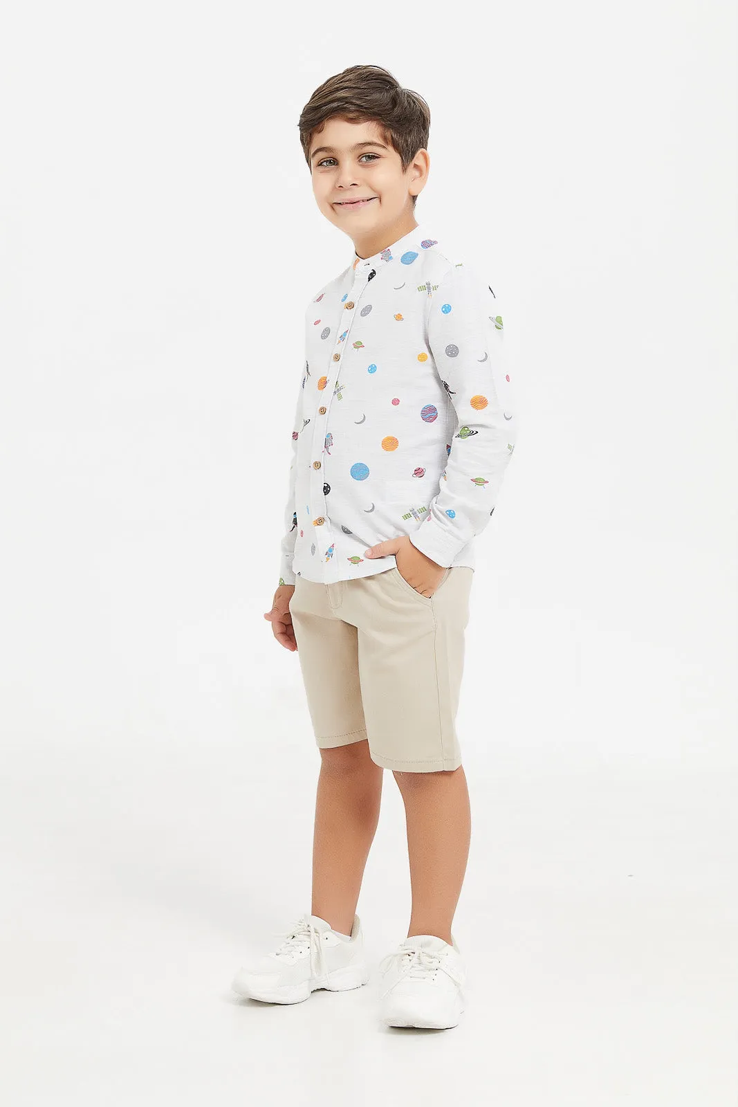 Boys Beige Chino Short