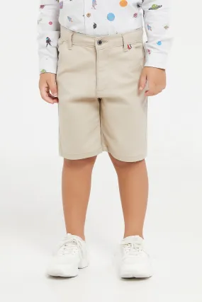 Boys Beige Chino Short