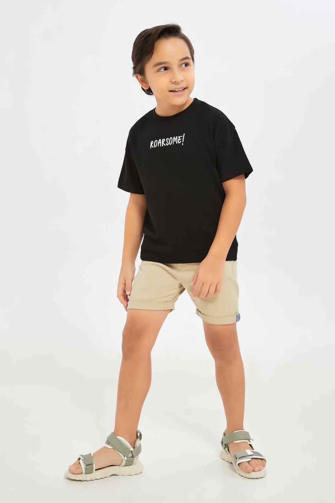 Boys Beige Chino Shorts