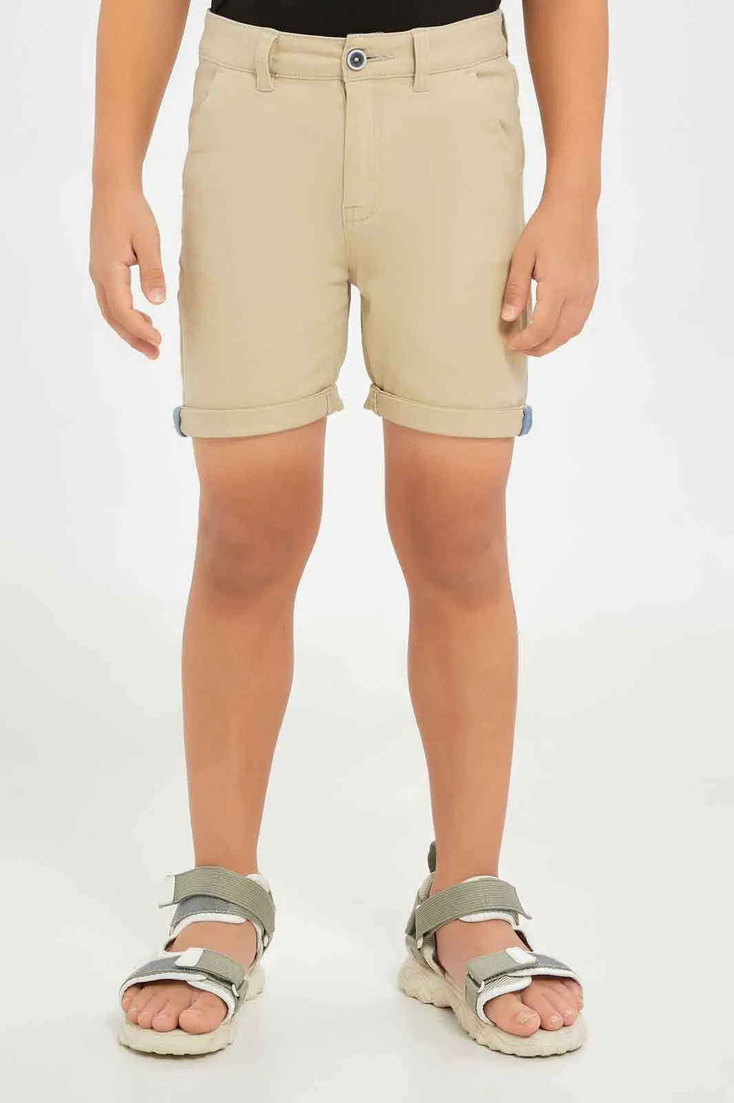 Boys Beige Chino Shorts