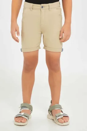 Boys Beige Chino Shorts