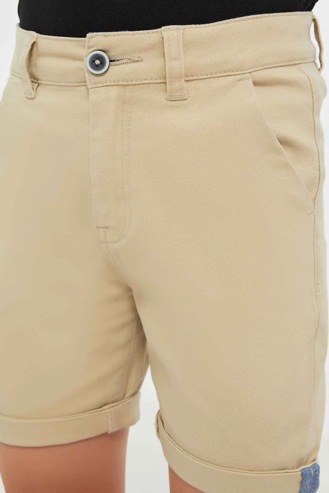 Boys Beige Chino Shorts