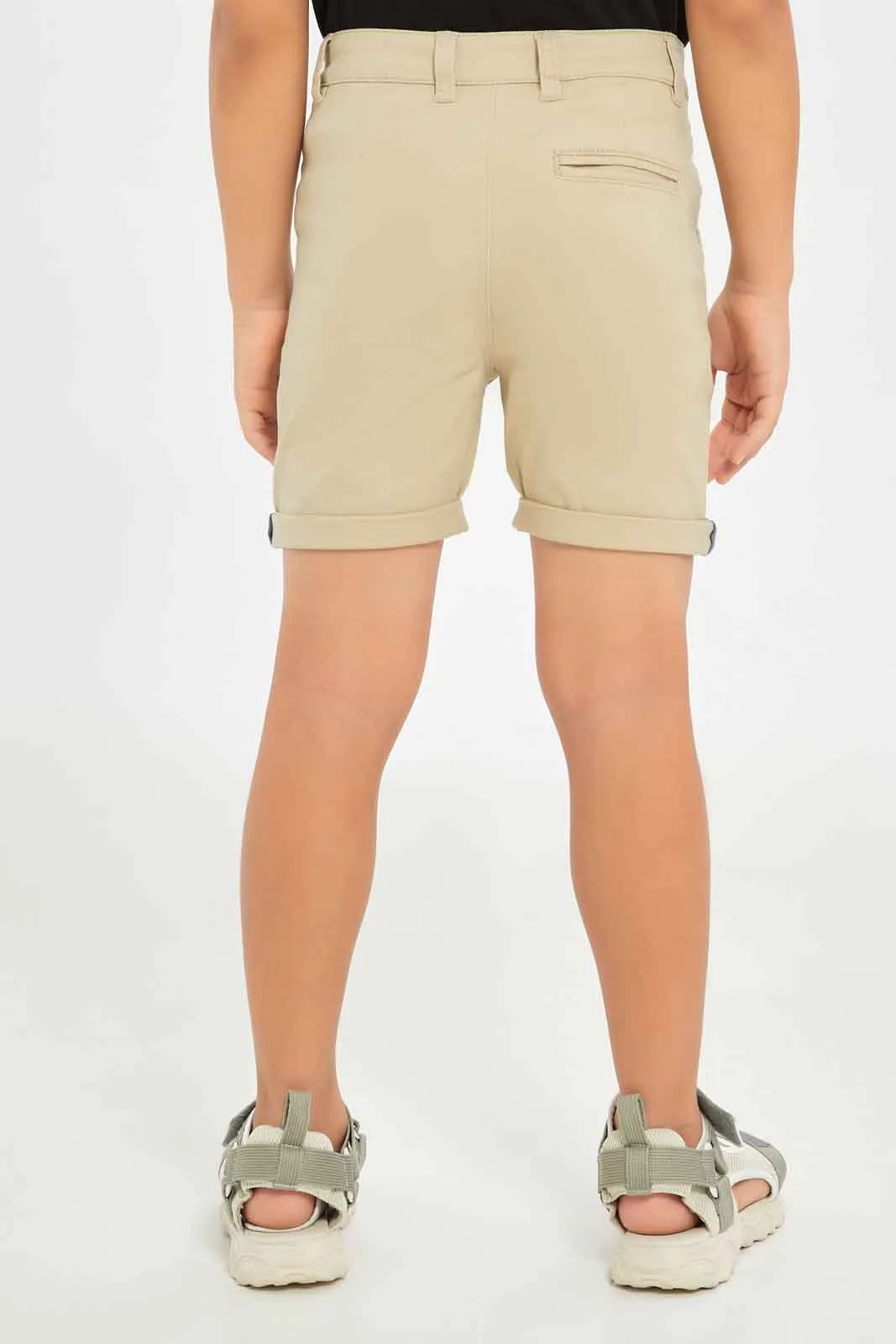 Boys Beige Chino Shorts