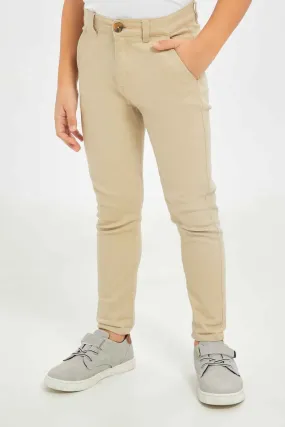 Boys Beige Chino Trouser