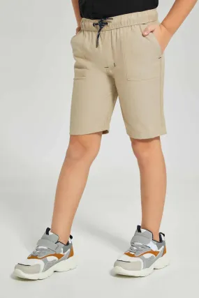 Boys Beige Pull-on Short
