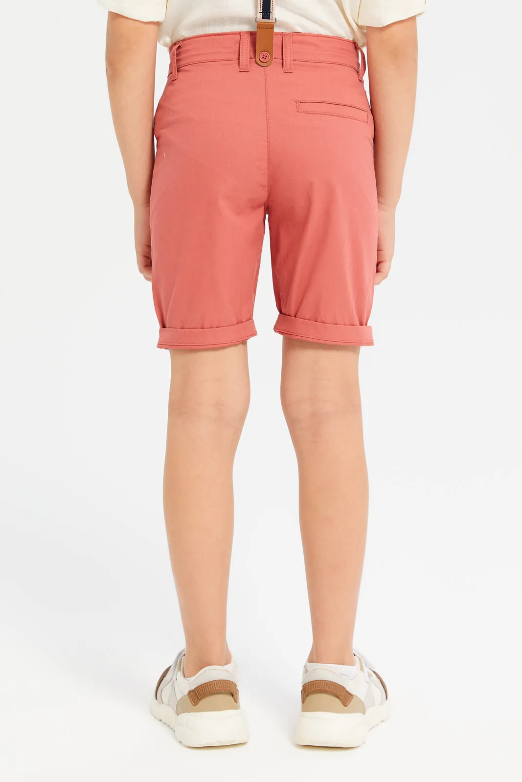 Boys Coral Suspender Short