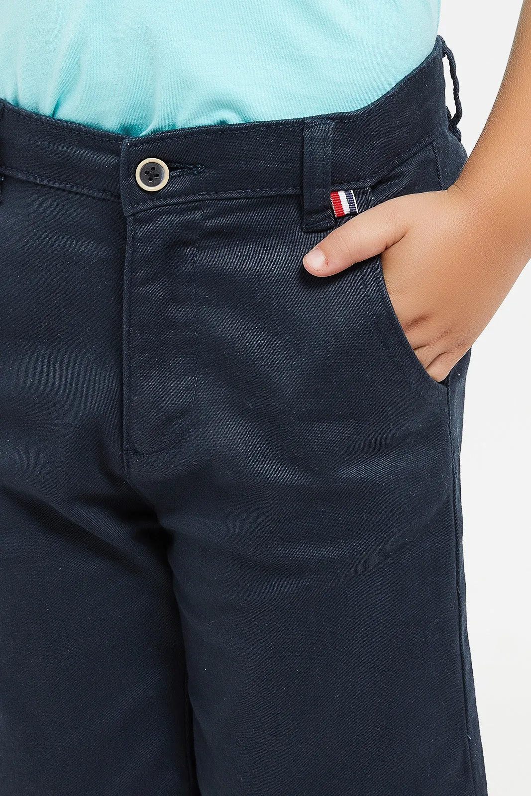Boys Navy Chino Short