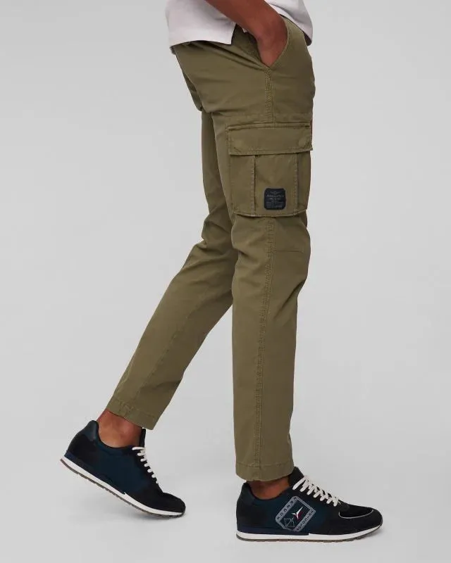 Cargo trousers in stretch gabardine