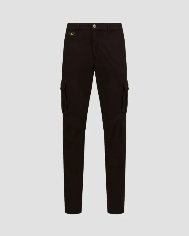 Cargo trousers in stretch gabardine