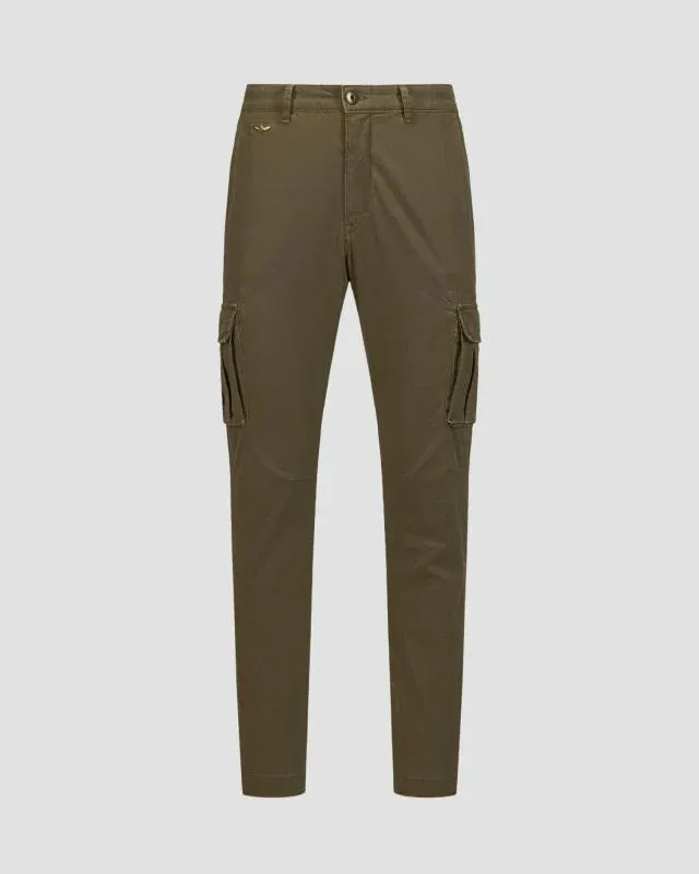 Cargo trousers in stretch gabardine