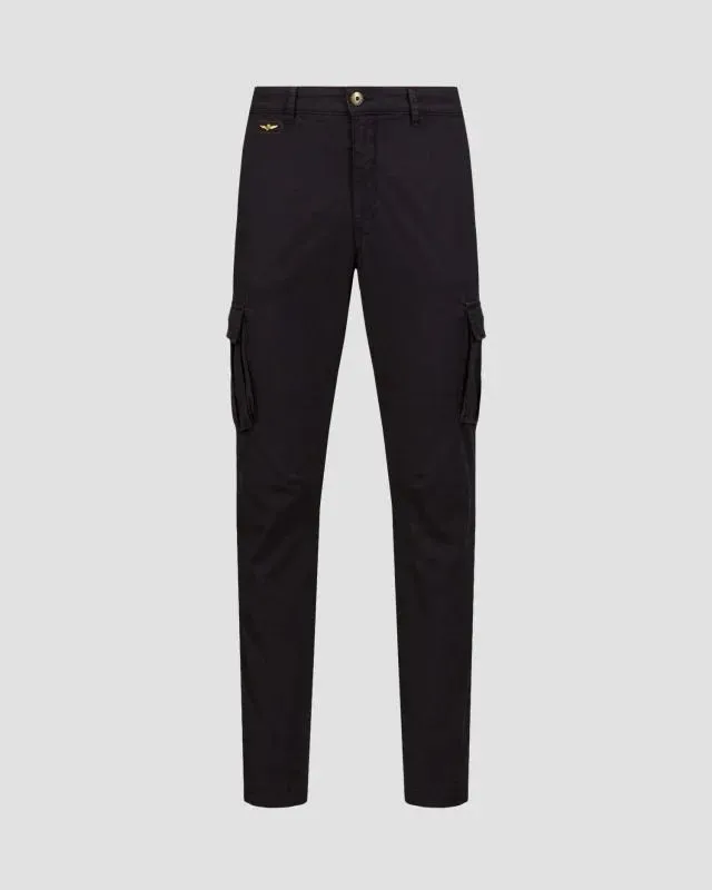 Cargo trousers in stretch gabardine