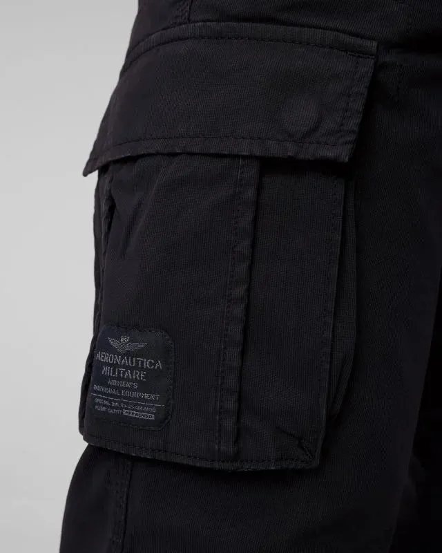 Cargo trousers in stretch gabardine