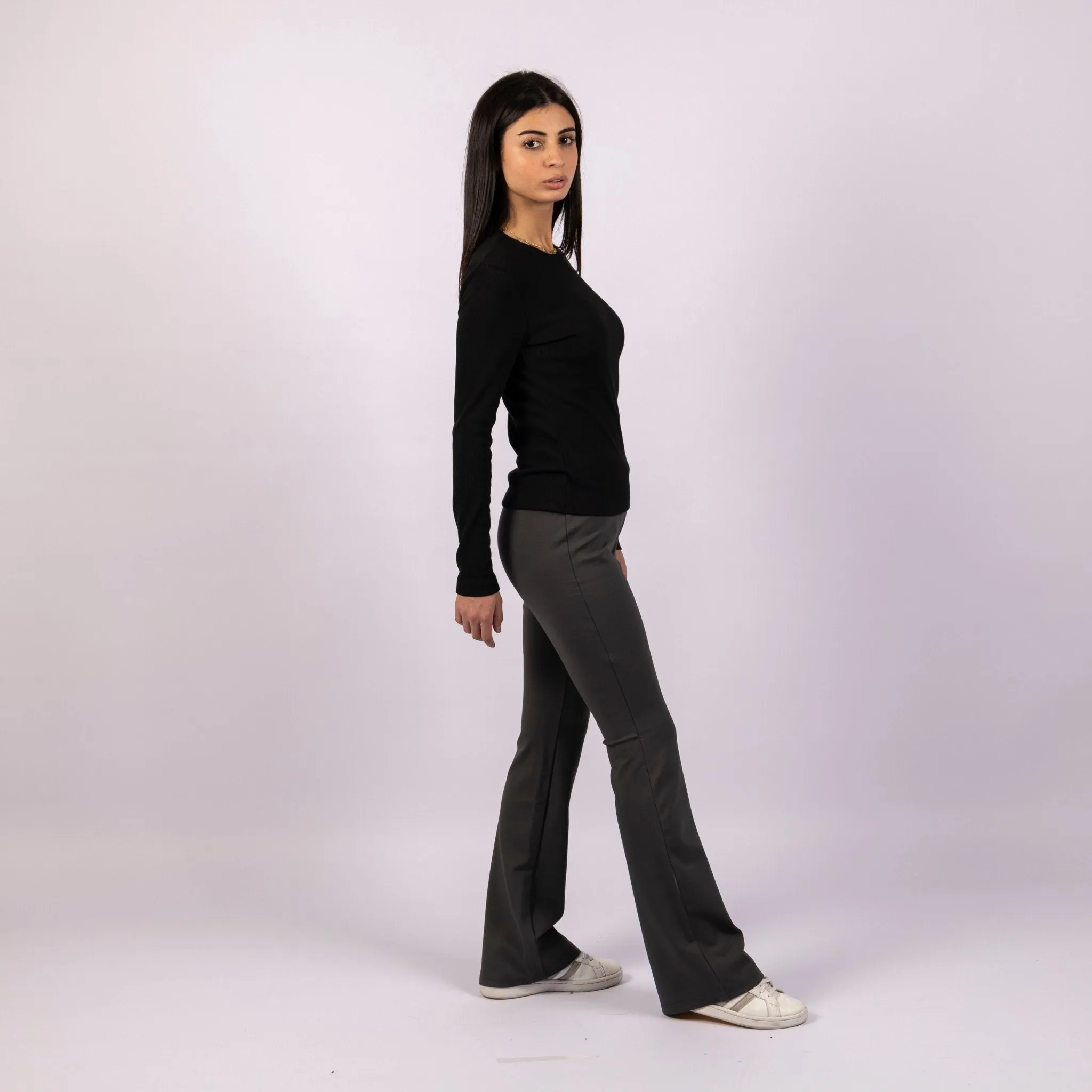 Charcoal Heather | Women Flare Leggings