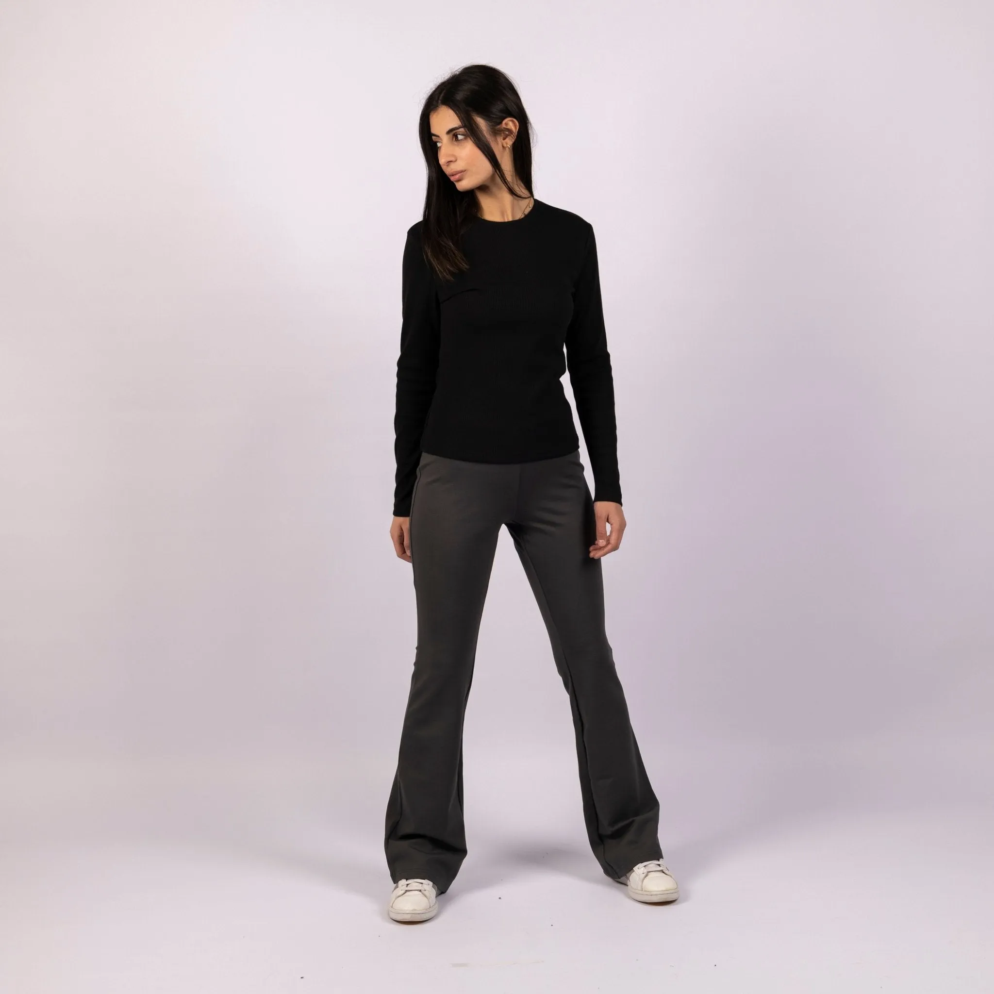 Charcoal Heather | Women Flare Leggings