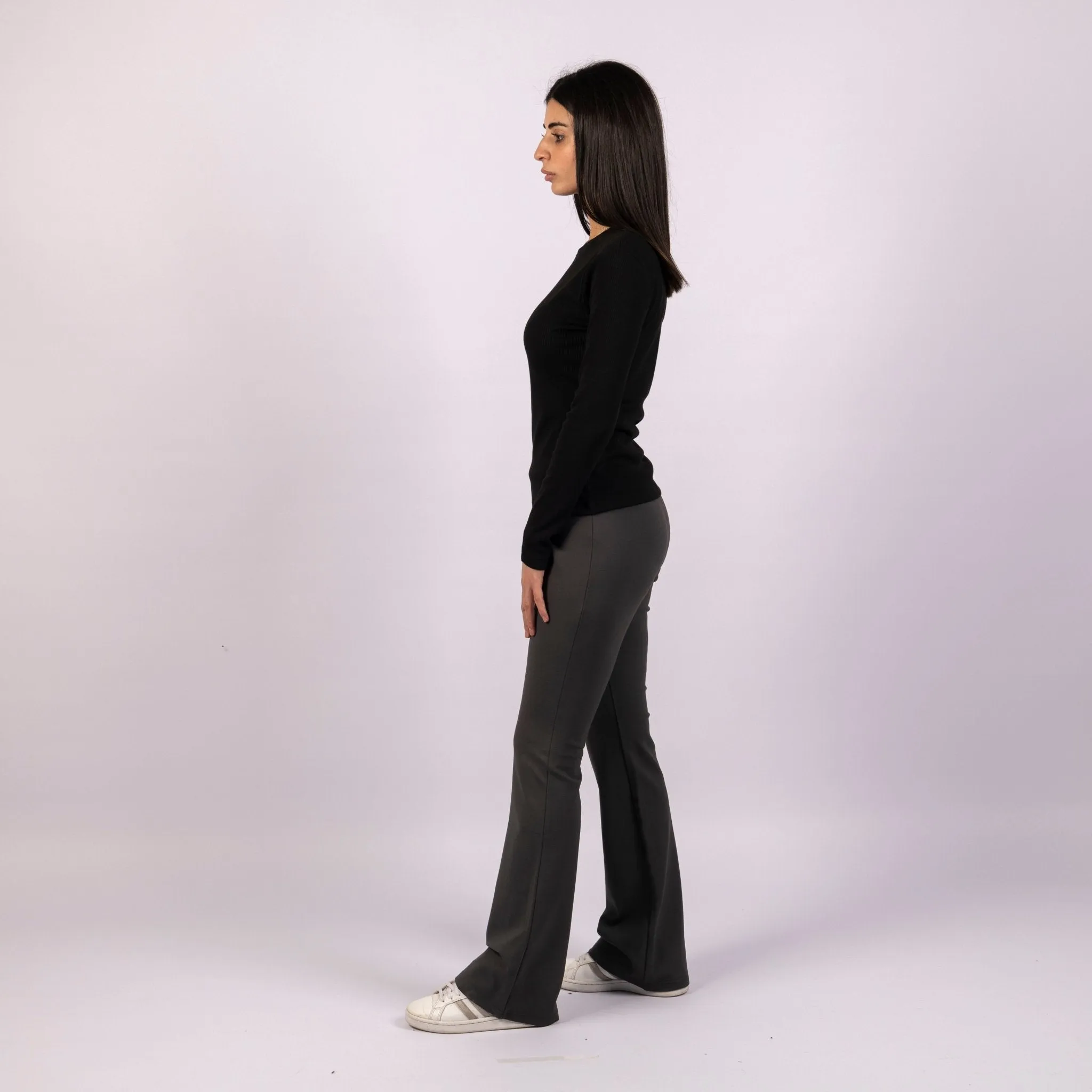 Charcoal Heather | Women Flare Leggings