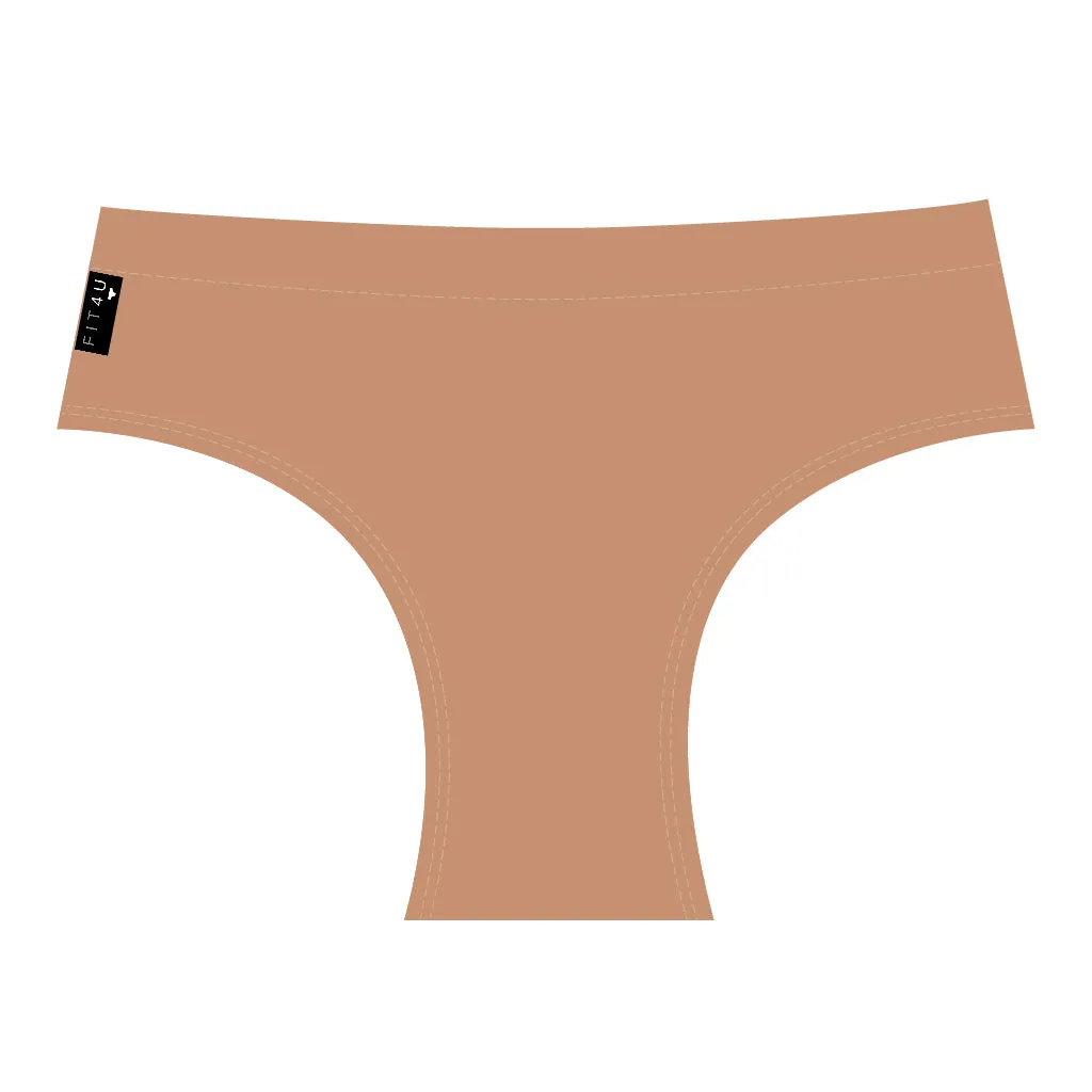 Cheeky Active fit underwear - Dark Nude -tucking underwear